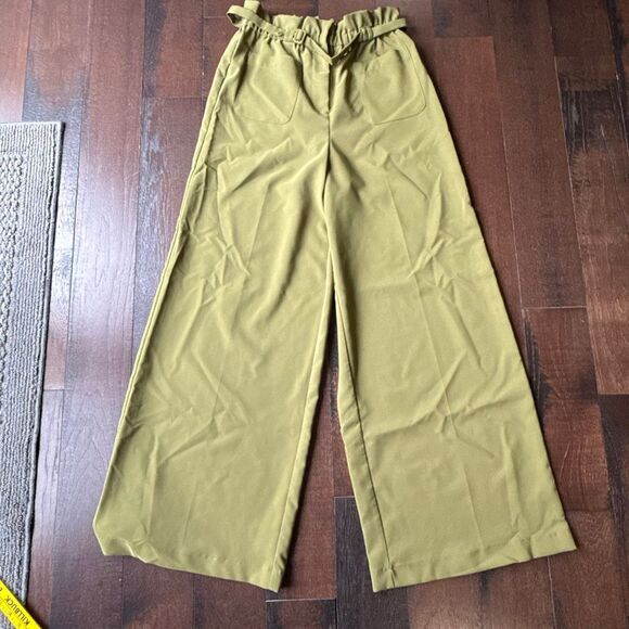 New York & Company Pants - New York and co high waist wide leg paper bag dress pants size medium women’s gr